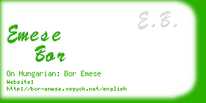 emese bor business card